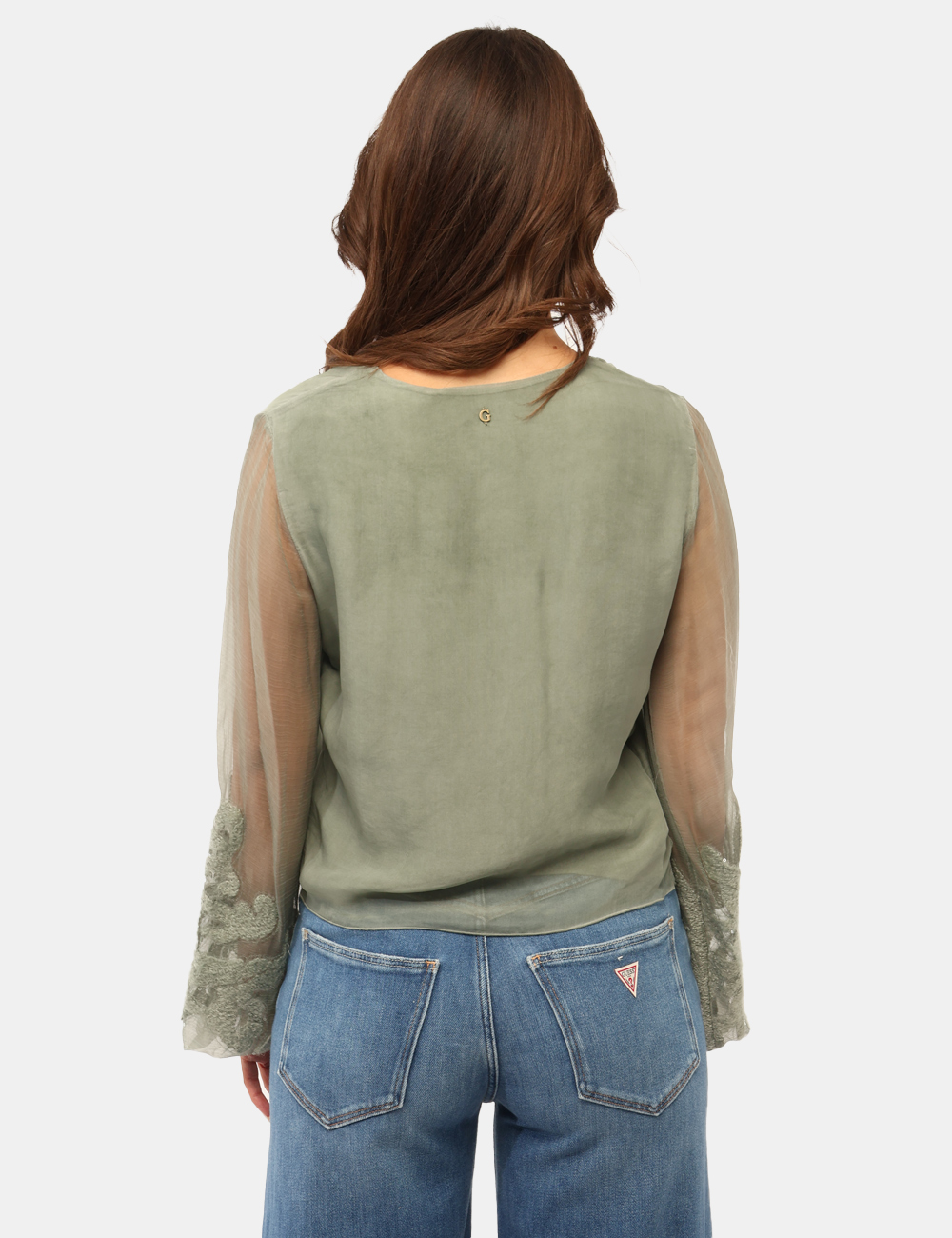 W5YH0V-WE550-SB_FADE-TO-JADE-MULTI_PE26_2 Blusa Guess Verde - Blusa GUESS Verde da donna Elegante e sofisticata, la Blusa GUESS Verde è il capo perfetto per chi desid