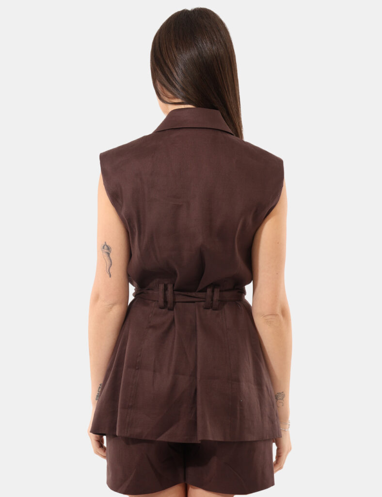 Campionari moda donna e uomo - Gilet Guess Marrone taglia S