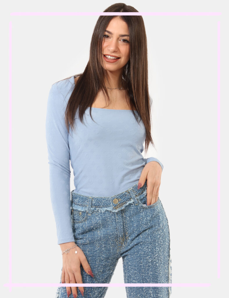 T-shirt da donna scontata - T shirt Guess Azzurro taglia S