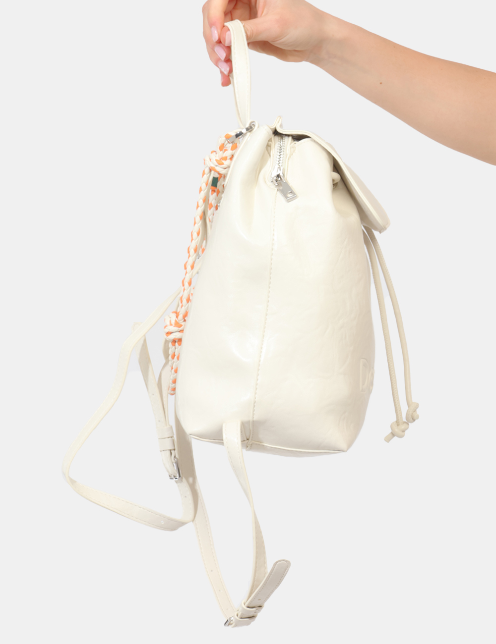 26SAKP18-OB_BIANCO_PE26_4 Zaino Desigual Bianco - Zaino DESIGUAL Bianco da donna Fresco, luminoso e dal carattere contemporaneo, lo Zaino DESIGUAL Bia