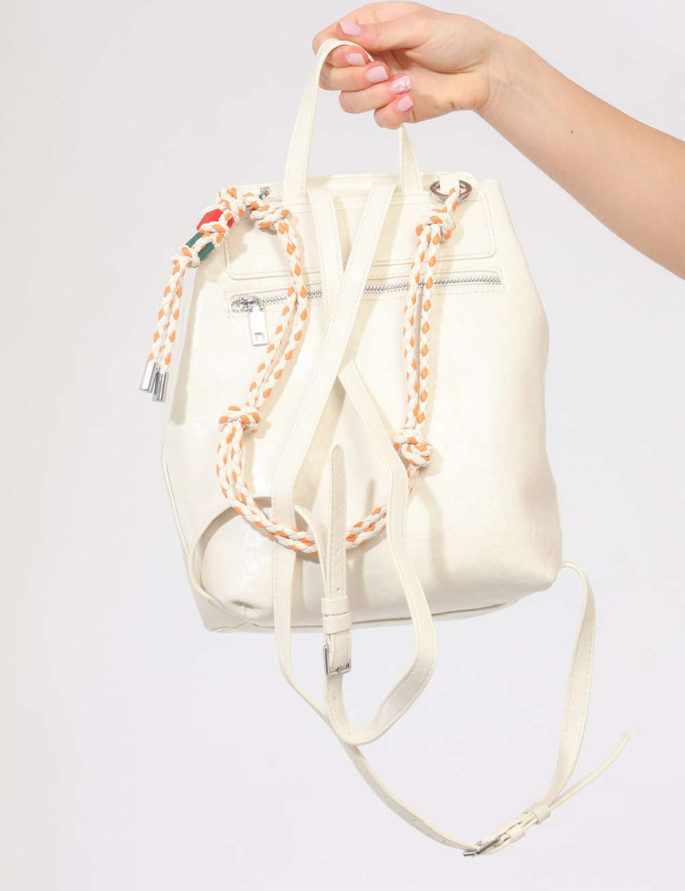 26SAKP18-OB_BIANCO_PE26_5 Zaino Desigual Bianco - Zaino DESIGUAL Bianco da donna Fresco, luminoso e dal carattere contemporaneo, lo Zaino DESIGUAL Bia