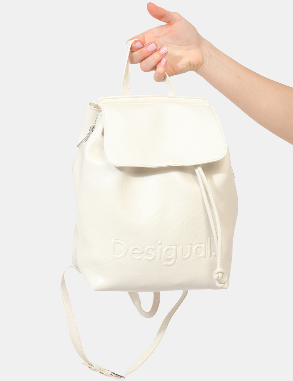 26SAKP18-OB_BIANCO_PE26_6 Zaino Desigual Bianco - Zaino DESIGUAL Bianco da donna Fresco, luminoso e dal carattere contemporaneo, lo Zaino DESIGUAL Bia