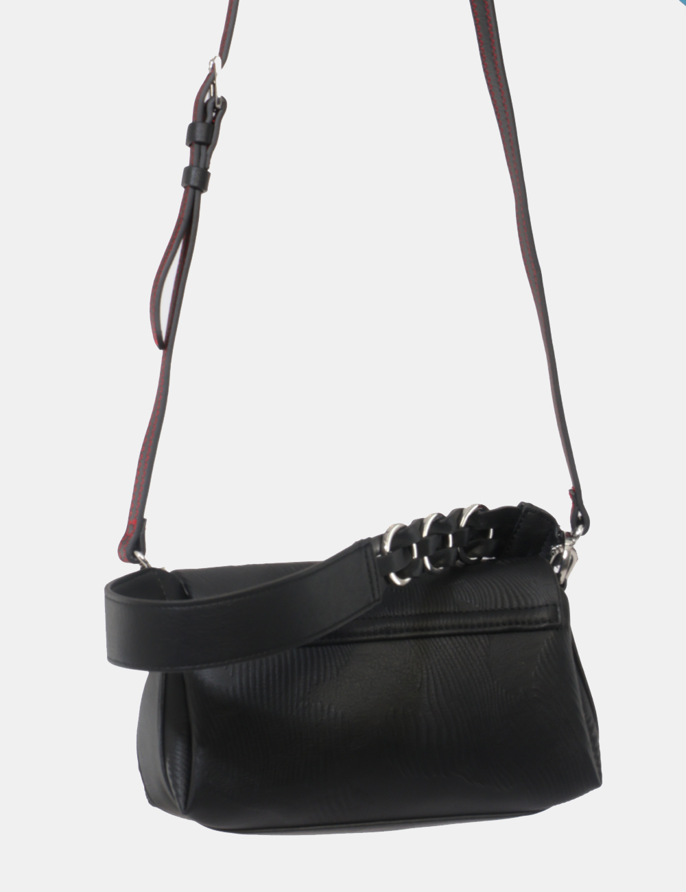 26SAXP88-OB_NERO_PE26_5 Borsa Desigual Nera - Borsa DESIGUAL Nera da donna Compatta, versatile e dal design contemporaneo, la Borsa DESIGUAL Nera è