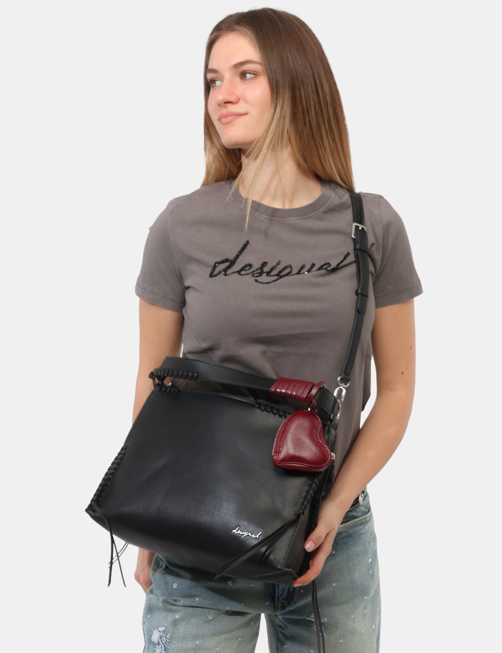 26SAXP93-OB_NERO_PE26_1 Borsa Desigual Nera - Borsa DESIGUAL Nera da donna Pratica, capiente e dal design contemporaneo, la Borsa DESIGUAL Nera è l’