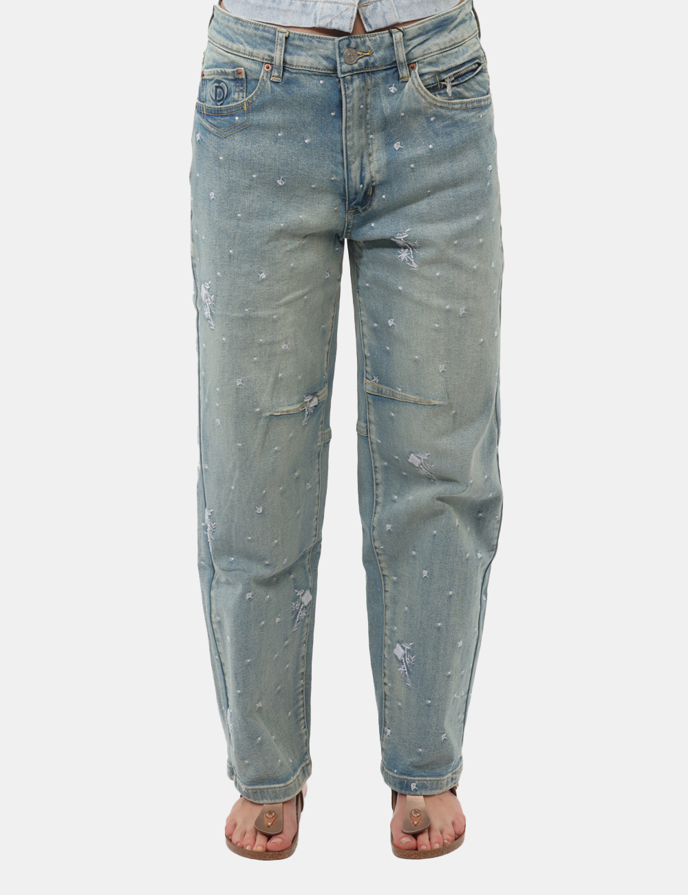 26SWDD36-OB_BLU_PE26_7 Jeans Desigual Azzurro - Jeans DESIGUAL Azzurri da donna I Jeans DESIGUAL Azzurri sono pensati per accompagnarti con stile n