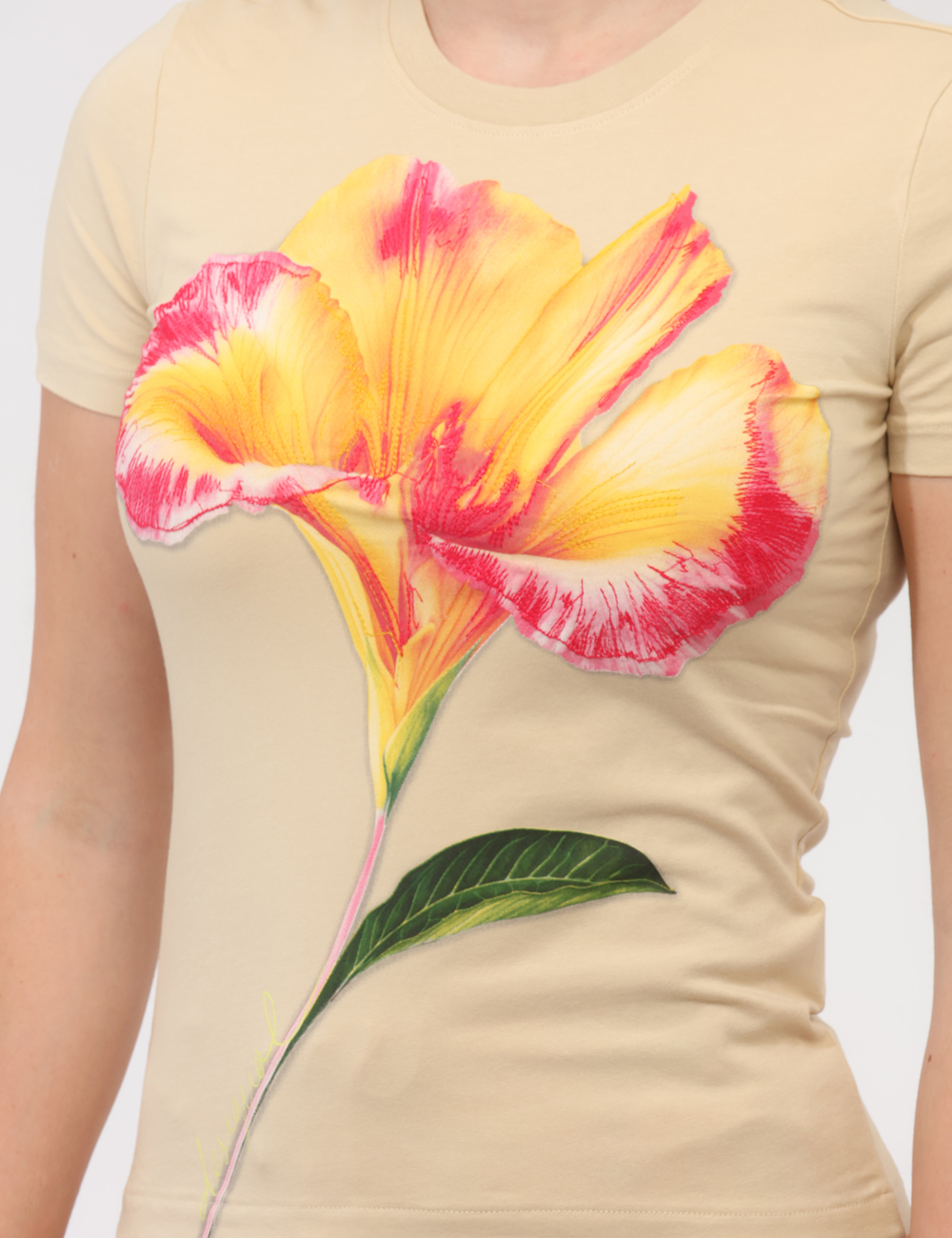 26SWTK03-OB_BIANCO_PE26_4 T-shirt Desigual Beige - T-shirt DESIGUAL Beige da donna La T-shirt DESIGUAL Beige è il capo perfetto per chi ama uno stile