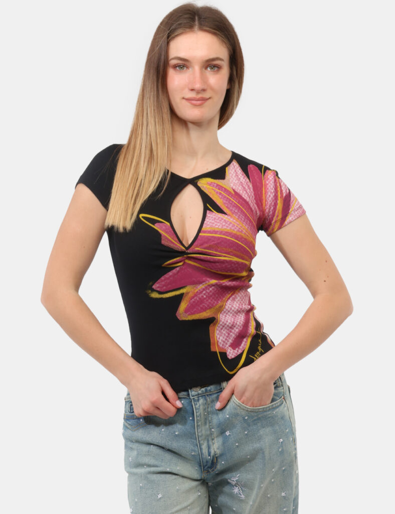 Abbigliamento donna scontato - T-shirt Desigual Nero