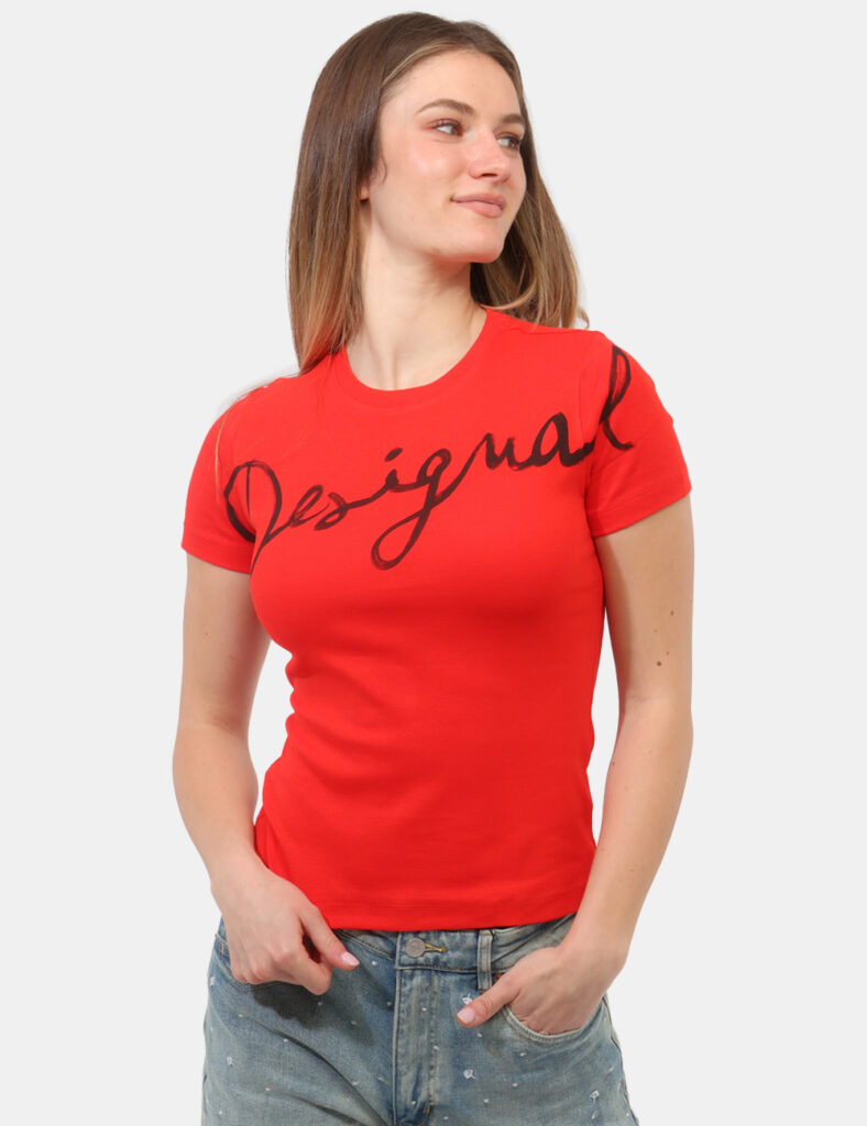 Abbigliamento donna scontato - T-shirt Desigual Rosso