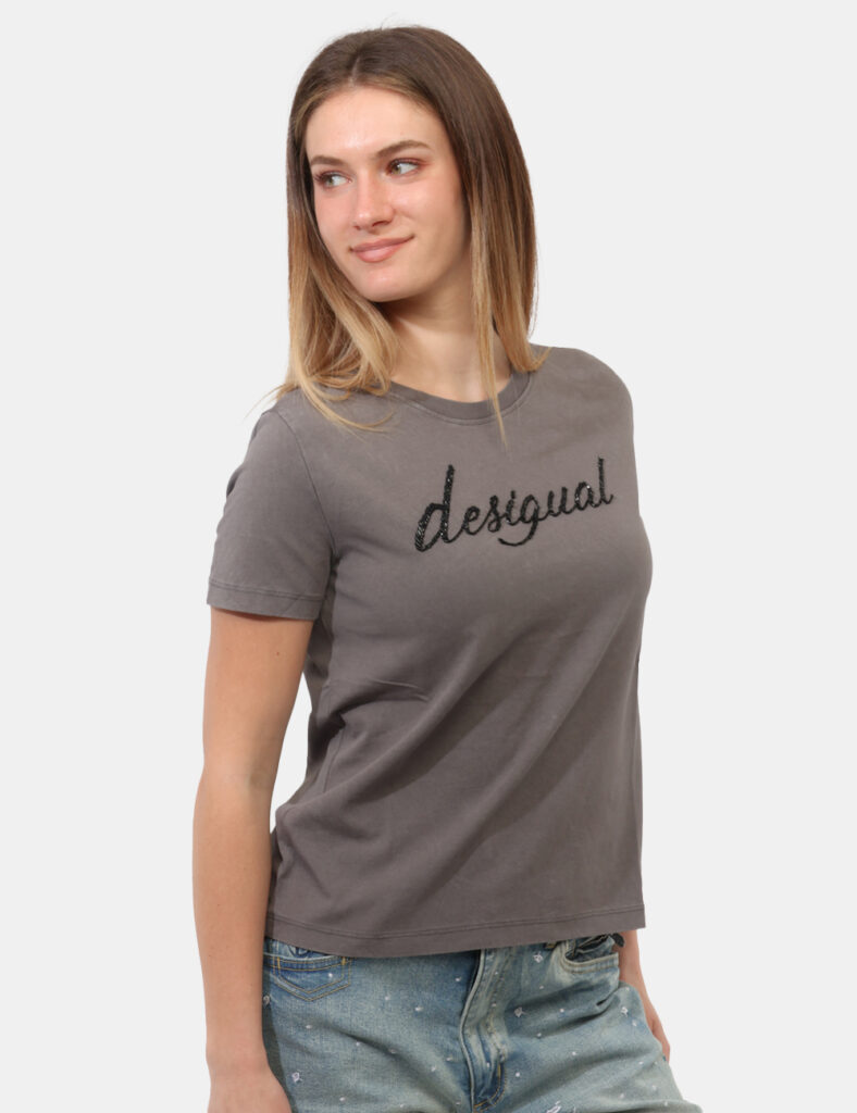 Abbigliamento donna scontato - T-shirt Desigual Grigio