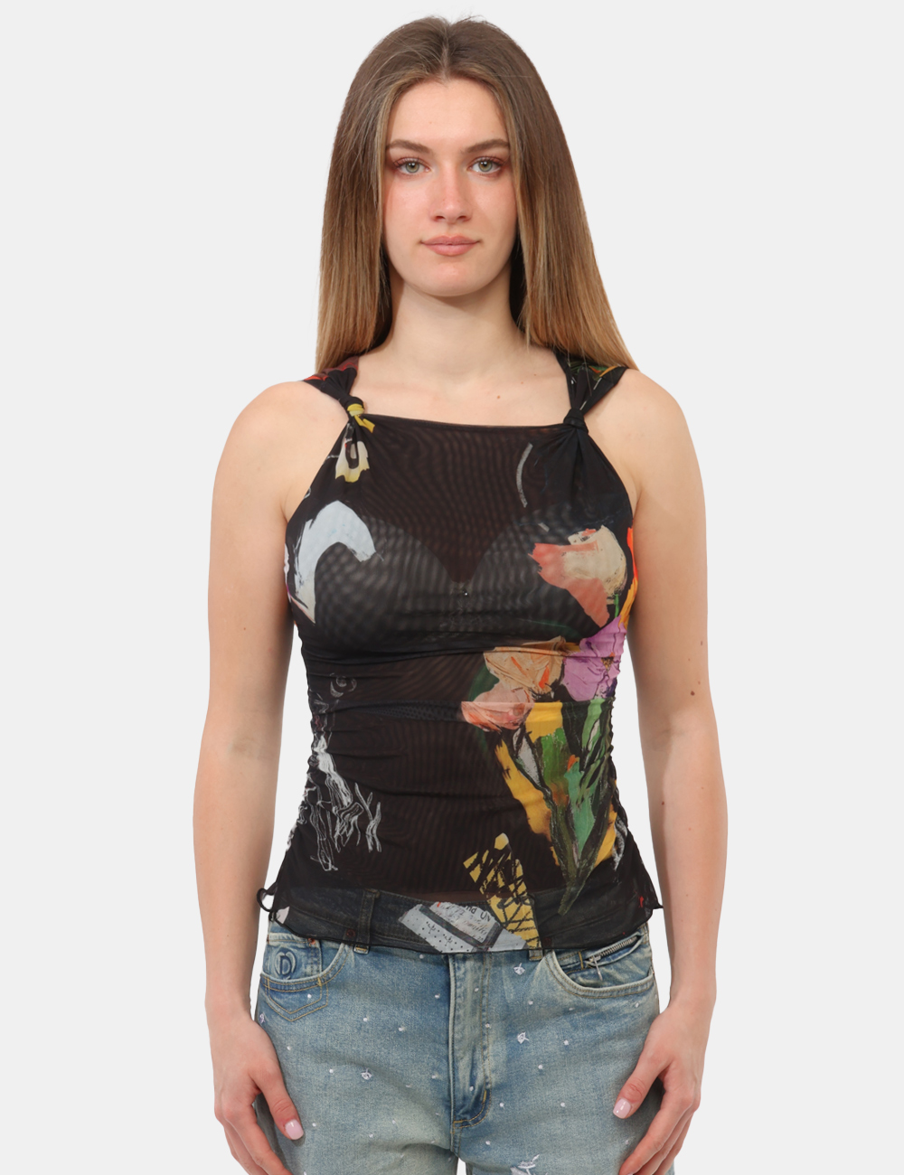 26SWTK14-OB_NERO_PE26_5 T-shirt Desigual Nero - T-shirt DESIGUAL Nera da donna La T-shirt DESIGUAL Nera è il capo perfetto per chi desidera un look
