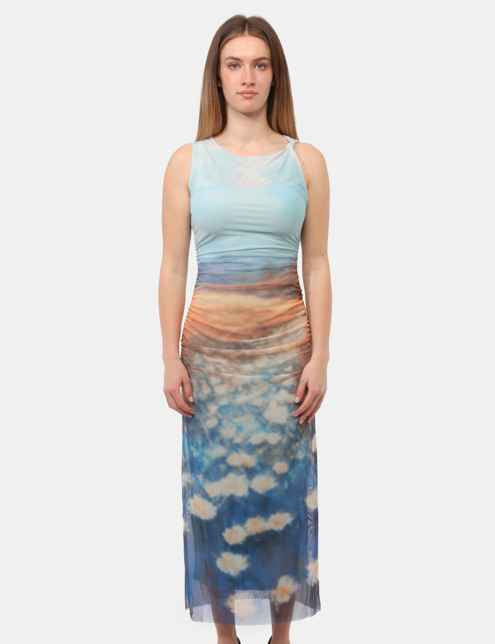 26SWVK28-OB_BLU_PE26_6 Vestito Desigual Azzurro - Vestito DESIGUAL Azzurro da donna Il Vestito DESIGUAL Azzurro è il capo ideale per vivere la stag