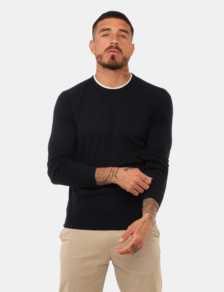 Outlet maglione uomo scontato - Maglia Prj22. Blu