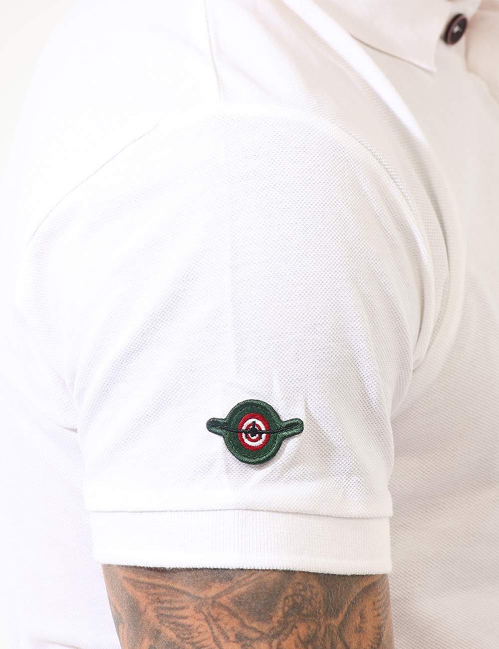 ARE5PL010385U-SB_BIANCO_PE26_6 Polo Aeronautica Italiana Bianca - Polo AERONAUTICA ITALIANA Bianca da uomo La Polo AERONAUTICA ITALIANA Bianca è un capo ic