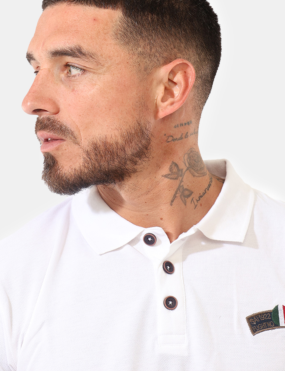 ARE5PL010385U-SB_BIANCO_PE26_7 Polo Aeronautica Italiana Bianca - Polo AERONAUTICA ITALIANA Bianca da uomo La Polo AERONAUTICA ITALIANA Bianca è un capo ic