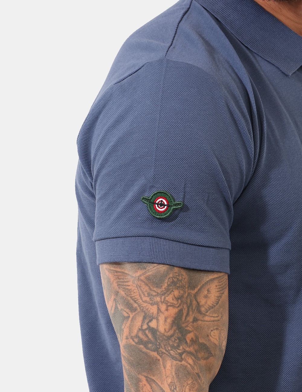 ARE5PL010385U-SB_DENIM_PE26_6 Polo Aeronautica Italiana Blu - Polo AERONAUTICA ITALIANA Blu da uomo La Polo AERONAUTICA ITALIANA Blu è un capo intramontab