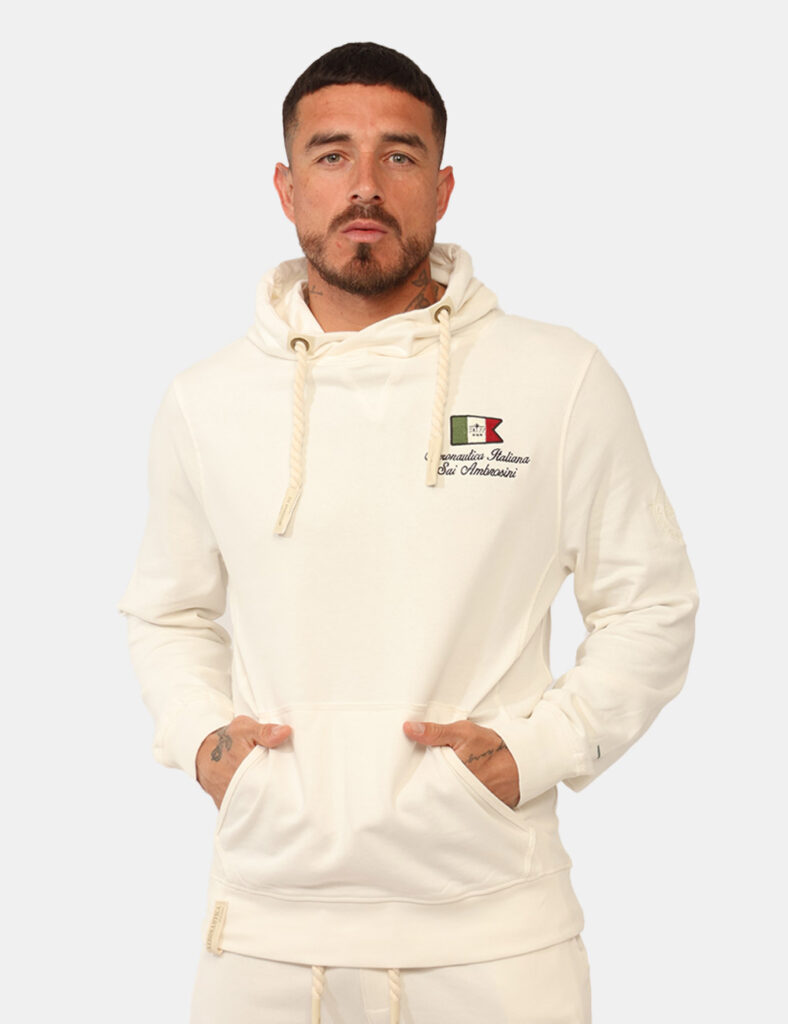 Felpa Aeronautica Italiana Bianca