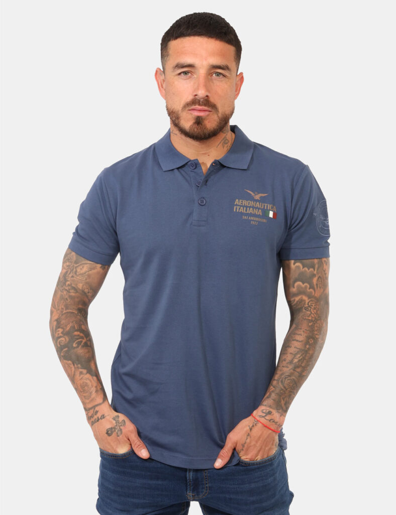Polo Aeronautica Italiana Blu