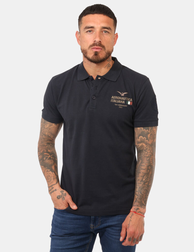 Polo Aeronautica Italiana Blu