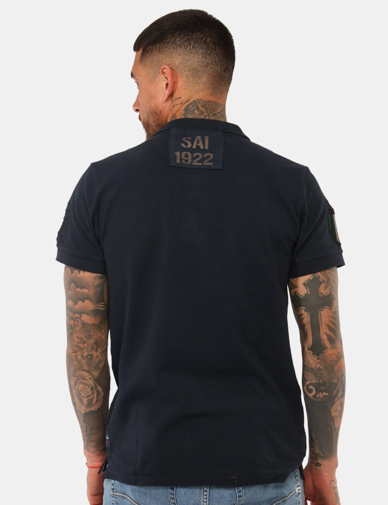 Polo Aeronautica Italiana Blu - Polo AERONAUTICA ITALIANA Blu da uomo La Polo AERONAUTICA ITALIANA Blu è il capo ideale per