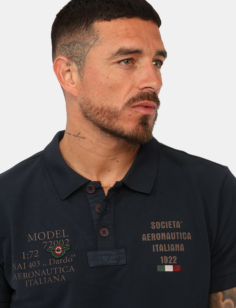 ARE6PL031067U-SB_NAVY_PE26_5 Polo Aeronautica Italiana Blu - Polo AERONAUTICA ITALIANA Blu da uomo La Polo AERONAUTICA ITALIANA Blu è il capo ideale per