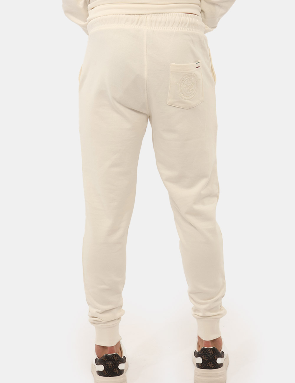 ARE6PT031094-U-SB_PANNA_PE26_2 Pantaloni della tuta Aeronautica Italiana Bianchi - Pantaloni della tuta AERONAUTICA ITALIANA Bianchi da uomo I pantaloni de