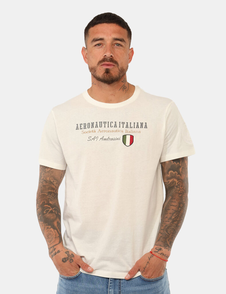T-shirt Aeronautica Italiana Bianca