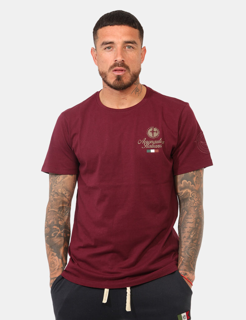 T-shirt uomo scontata - T-shirt Aeronautica Italiana Bordeaux