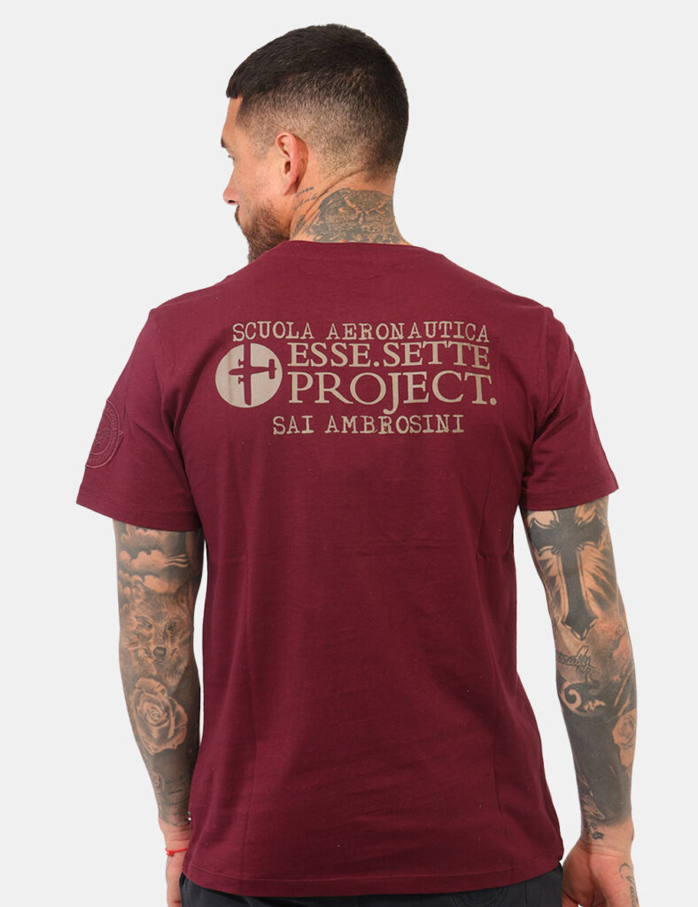 T-shirt uomo scontata - T-shirt Aeronautica Italiana Bordeaux