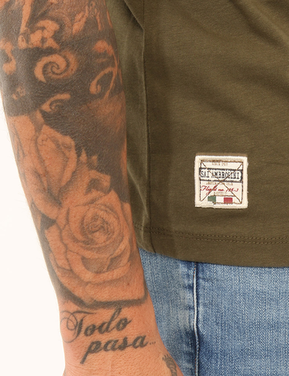 ARE6TS035797U-SB_ARMY_PE26_5 T-shirt Aeronautica Italiana Verde militare - T-shirt AERONAUTICA ITALIANA Verde militare da uomo La T-shirt AERONAUTICA ITA