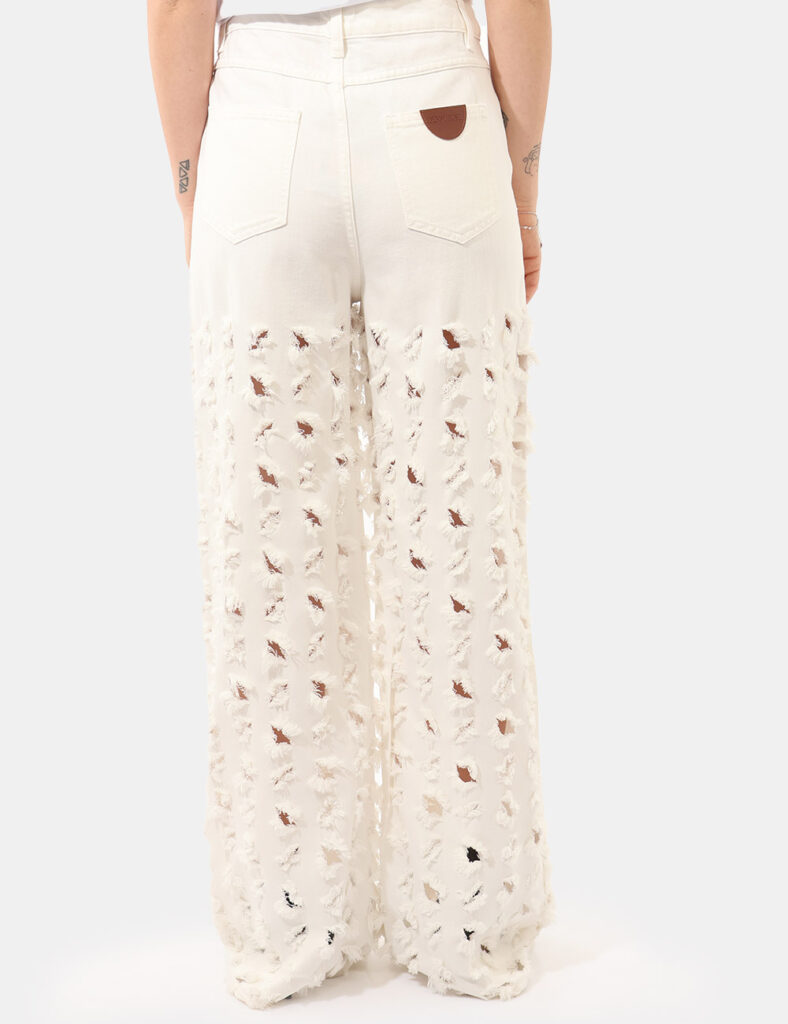 Pantaloni Denny Rose Bianchi tg.S - Pantaloni DENNY ROSE Bianchi da donna I Pantaloni DENNY ROSE Bianchi sono il capo ideale