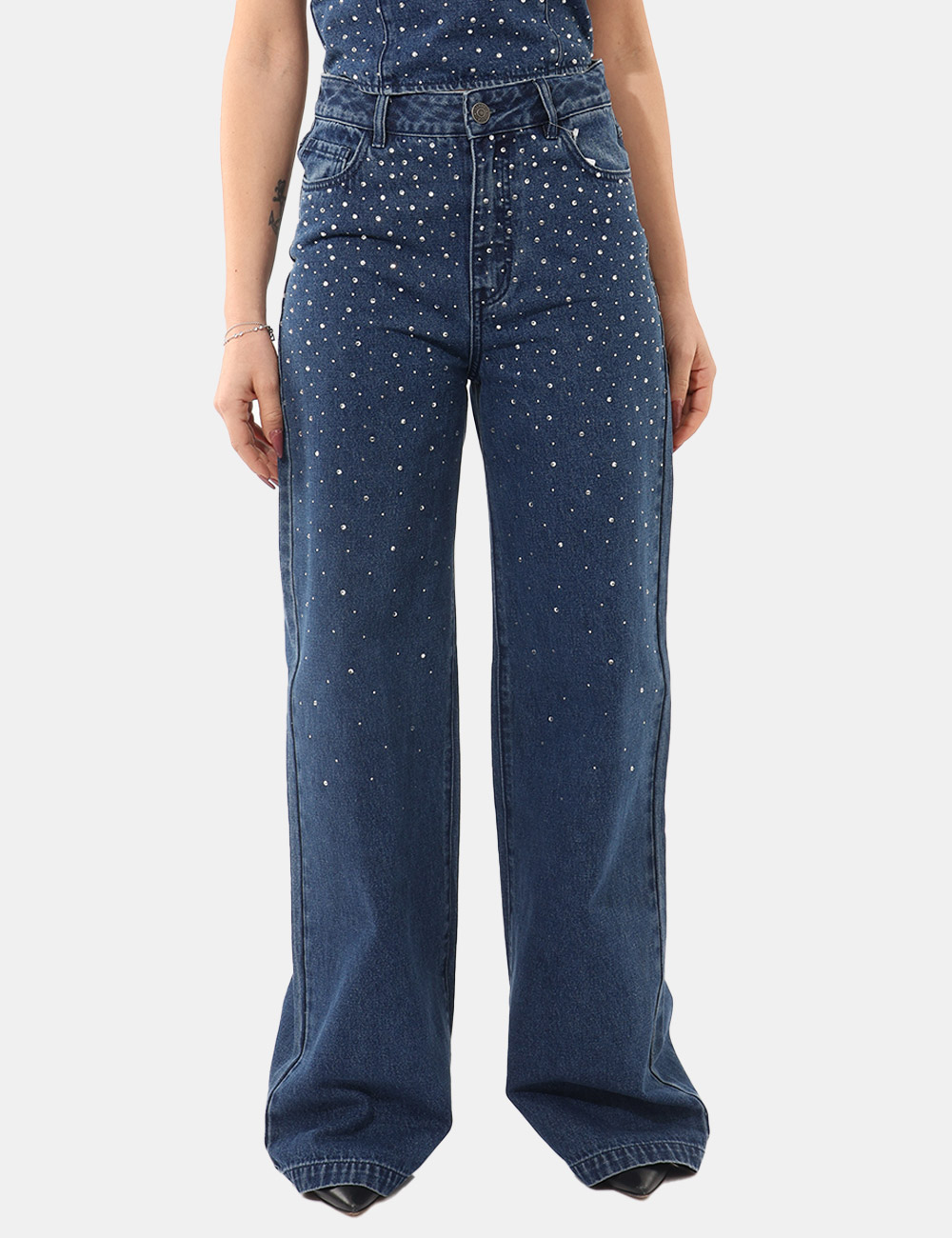 C611DD-26006-MA-CB_JEANS_PE26_5 Jeans Denny Rose Blu tg.42 - Jeans DENNY ROSE Blu da donna Se ami il denim ma vuoi distinguerti con un dettaglio luminoso e