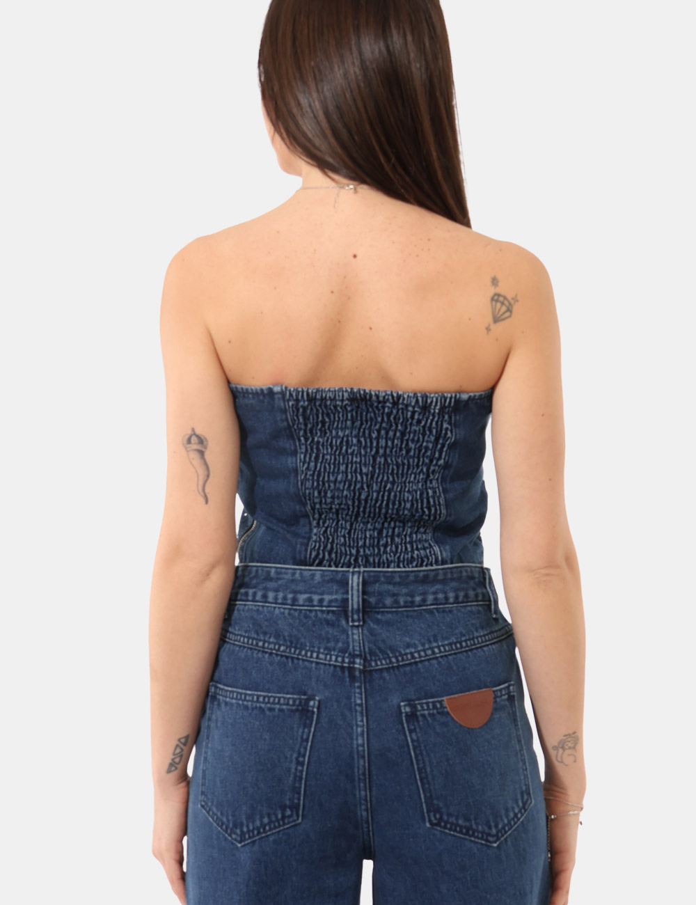 C611DD-46002-MA-CB_JEANS_PE26_2 Top Denny Rose Blu tg.S - Top DENNY ROSE Blu da donna Il Top DENNY ROSE Blu è il capo ideale se desideri unire carattere e f