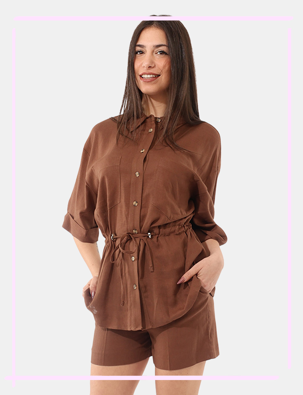 C611DD25023-D-CB_MARRONE_PE26_1 Shorts Denny Rose Marroni tg.42 - Shorts DENNY ROSE Marroni da donna Gli Shorts DENNY ROSE Marroni sono il capo ideale per v