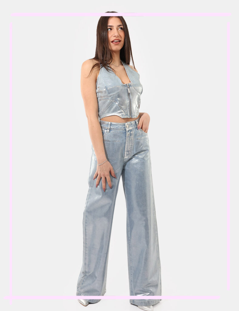 Pantaloni Denny Rose Azzurri tg.42 - Pantaloni DENNY ROSE Azzurri da donna I Pantaloni DENNY ROSE Azzurri sono la scelta ide