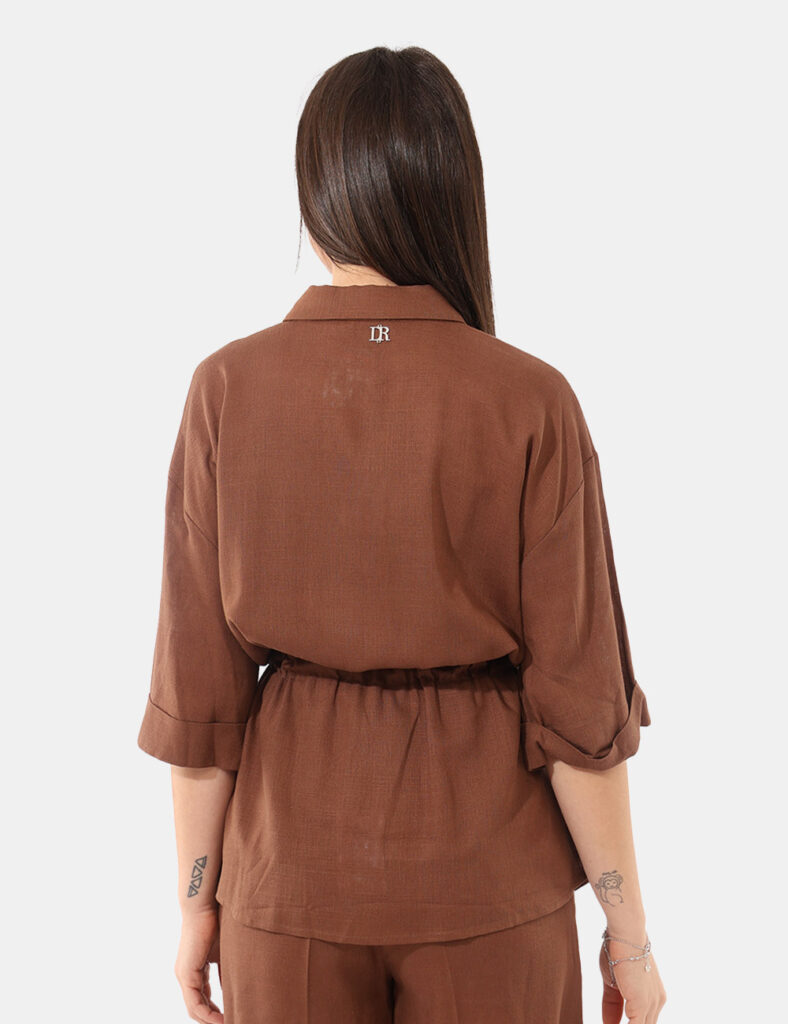 Abbigliamento donna scontato - Camicia Denny Rose Marrone tg.S