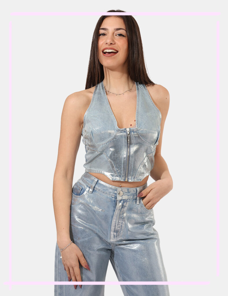 Abbigliamento donna scontato - Top Denny Rose Azzurro tg.S