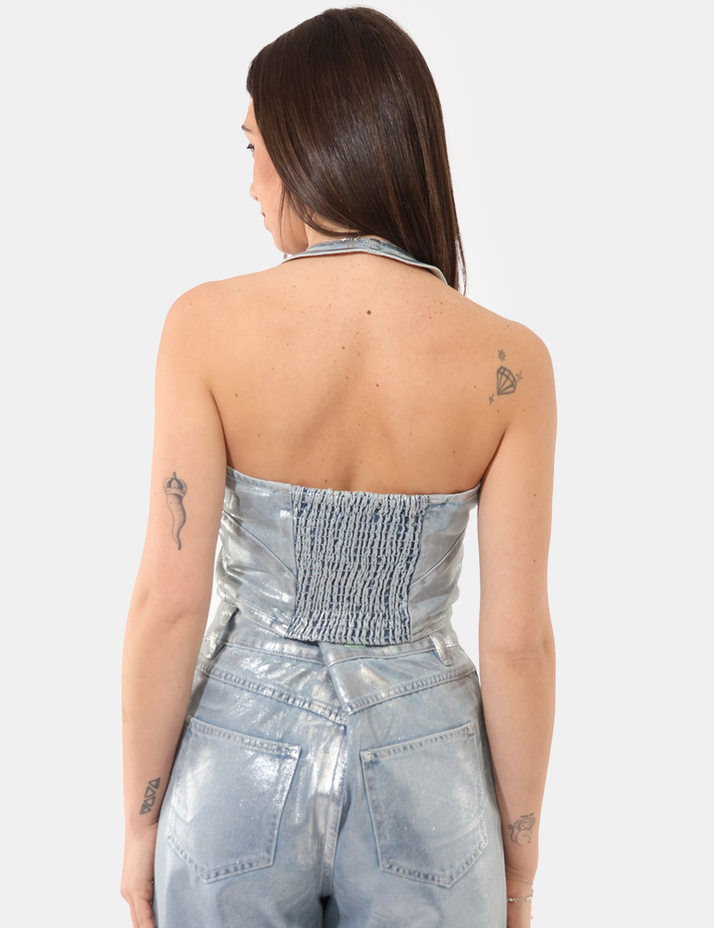 C611DD46001-D-CB_JEANS_PE26_2 Top Denny Rose Azzurro tg.S - Top DENNY ROSE Azzurro da donna Il Top DENNY ROSE Azzurro è la scelta ideale se desideri un ca