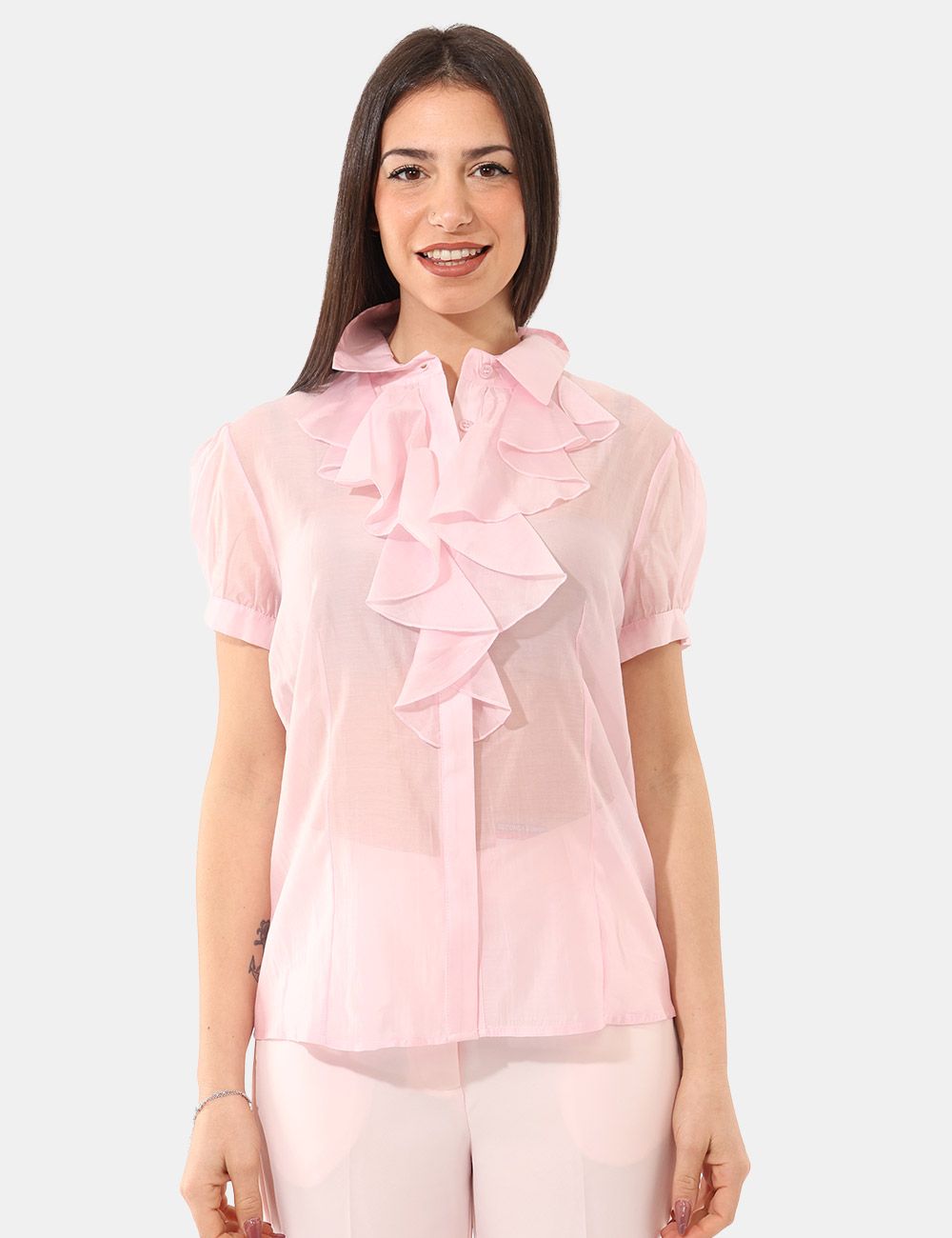 C611ND-45013-MA-CB_ROSA_PE26_5 Camicia Denny Rose Rosa tg.S - Camicia DENNY ROSE Rosa da donna La Camicia DENNY ROSE Rosa è il capo ideale per aggiungere l