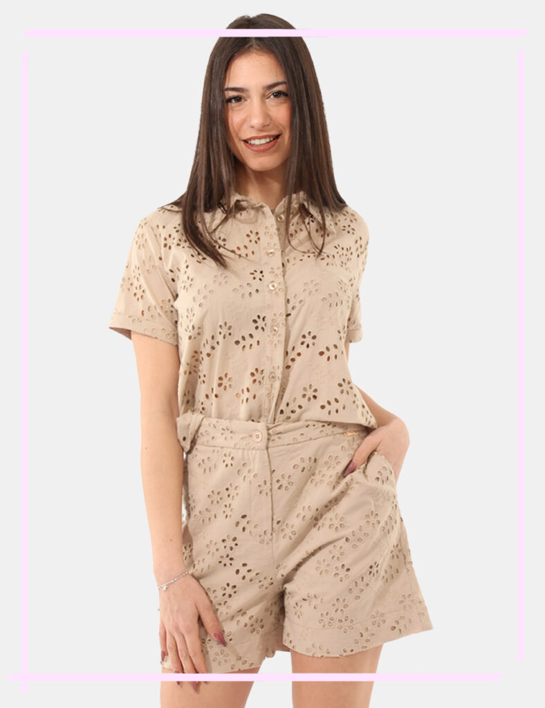 Abbigliamento donna scontato - Shorts Denny Rose Beige tg.42