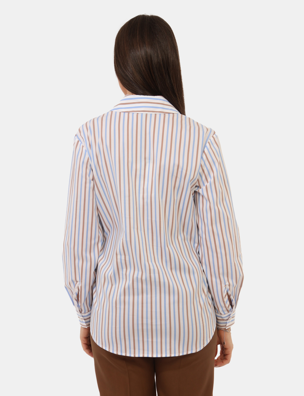 CAD01SP26-TCP216-SPLEND-1-OB_AZZURRO-CACAO_PE26_2 Camicia Materica Bianca - Camicia MATERICA Bianca Essenziale ma ricca di personalità, la Camicia MATERICA Bianca è il capo p