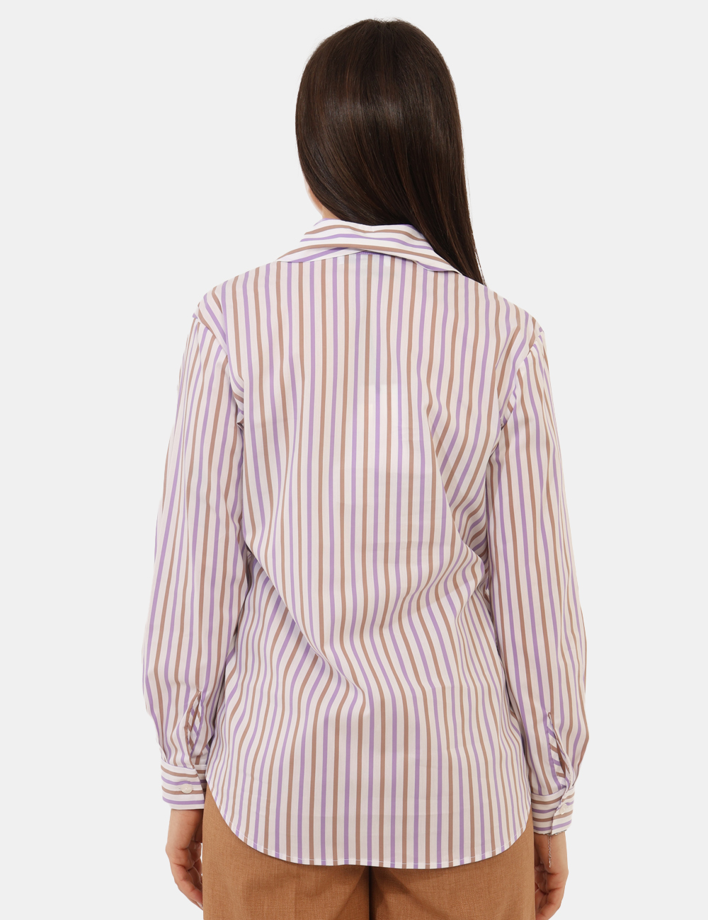 CAD01SP26-TCP216-SPLEND-1-OB_LILLA-CACAO_PE26_2 Camicia Materica Bianca - Camicia MATERICA Bianca La Camicia MATERICA Bianca interpreta con eleganza il guardaroba femminile