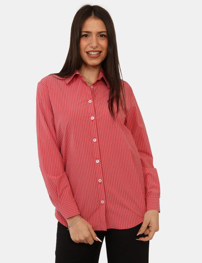 Abbigliamento donna scontato - Camicia Materica Rossa
