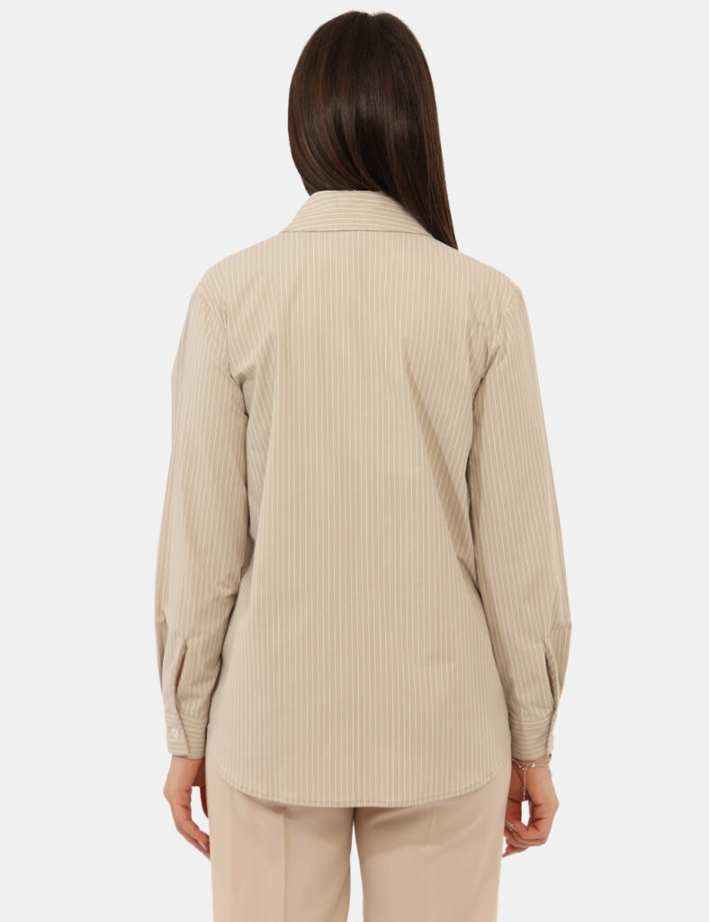 Abbigliamento donna scontato - Camicia Materica Beige