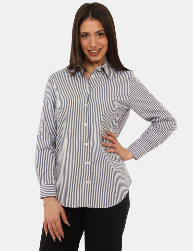 Abbigliamento donna scontato - Camicia Materica Blu