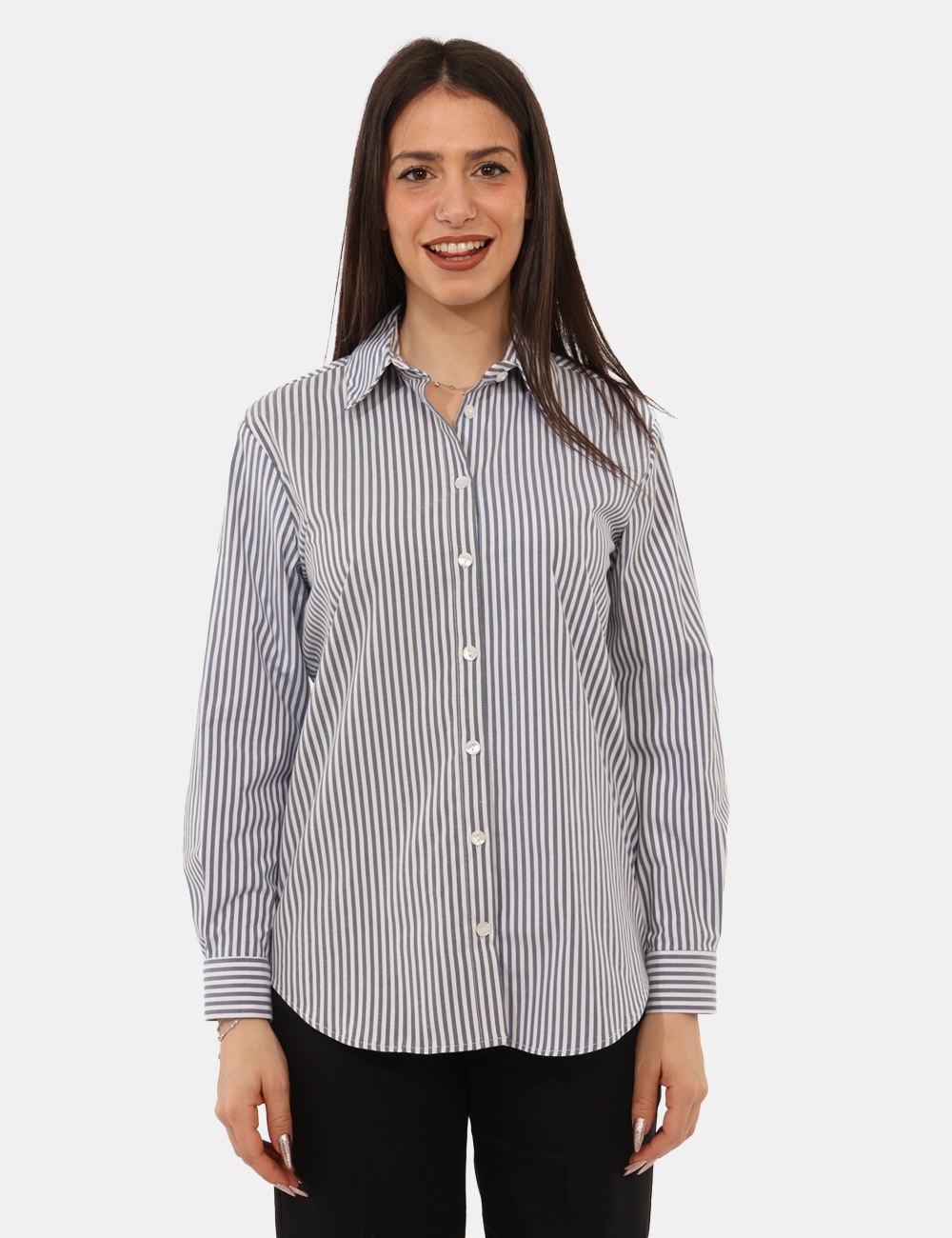 CAD01SP26-TCP231-CAMI-37-OB_DENIM-BIANCO_PE26_5 Camicia Materica Blu - Camicia MATERICA Blu La Camicia MATERICA Blu è un capo intramontabile che unisce eleganza e freschezz