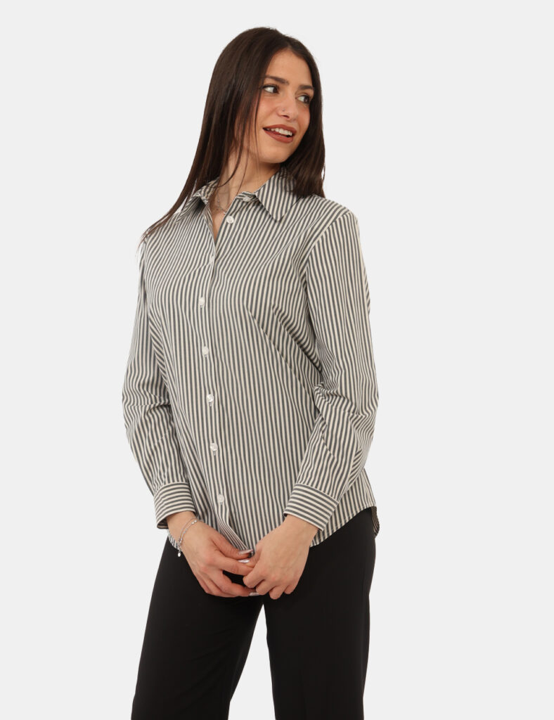 Abbigliamento donna scontato - Camicia Materica Grigia