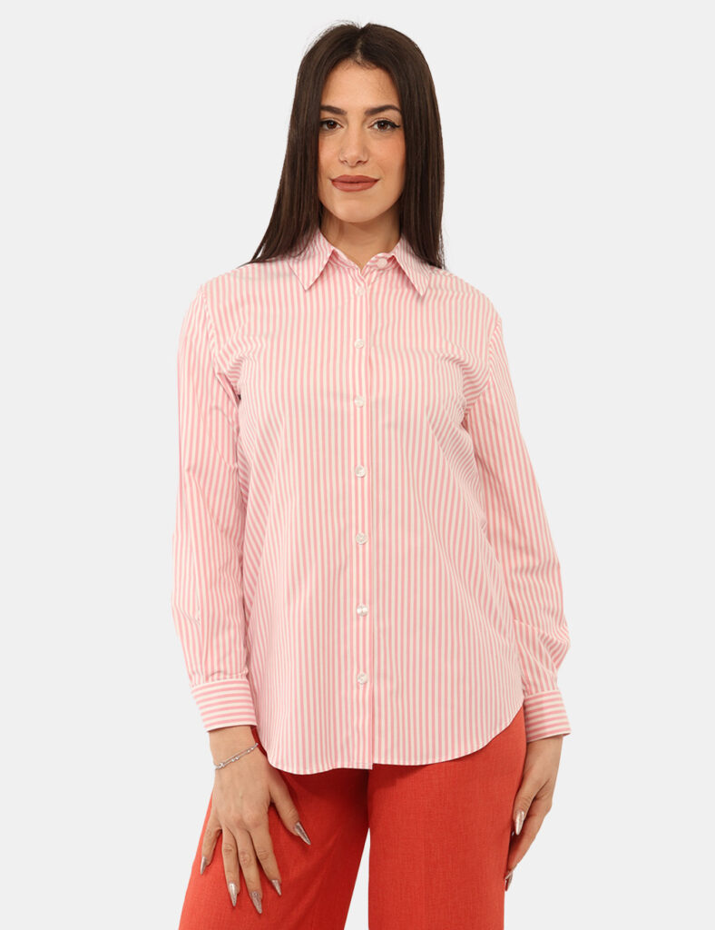 Abbigliamento donna scontato - Camicia Materica Rosa