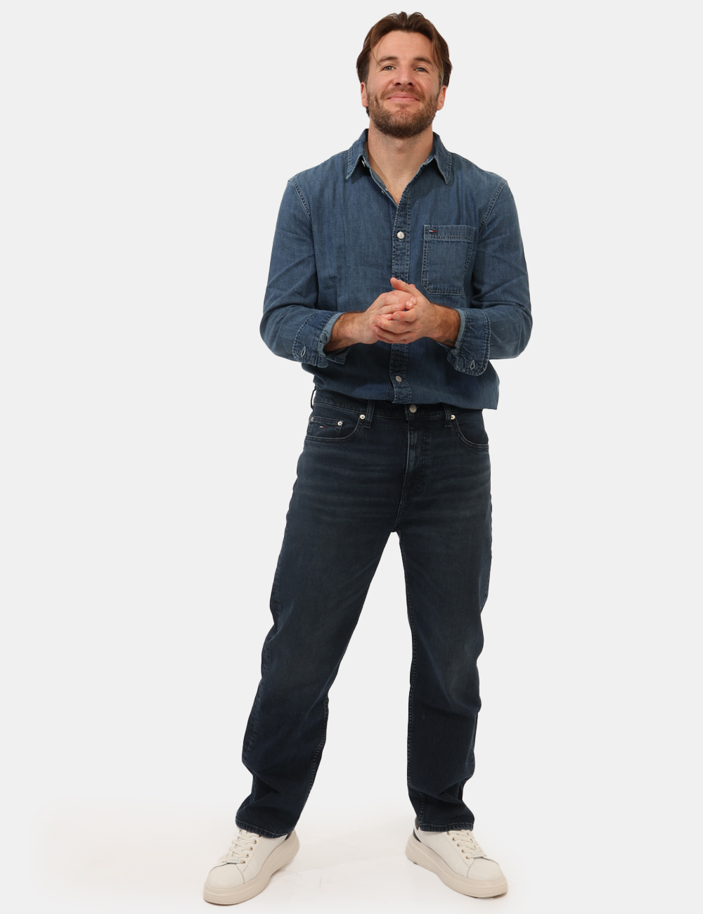 DM0DM23308-OB_1BK_PE26_1 Jeans Tommy Hilfiger Blu - Jeans TOMMY HILFIGER Blu I Jeans TOMMY HILFIGER Blu sono un capo essenziale del guardaroba maschi