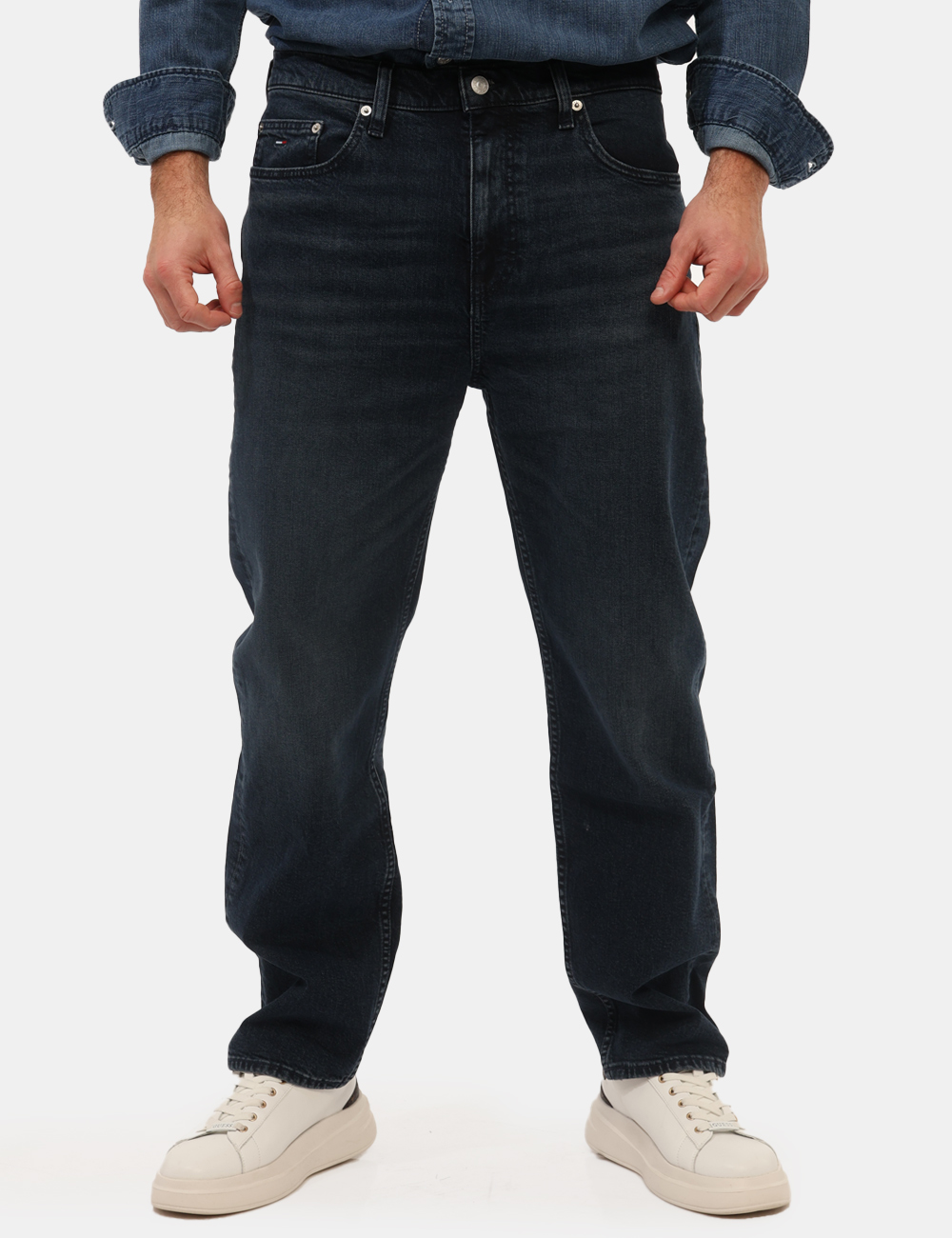 DM0DM23308-OB_1BK_PE26_5 Jeans Tommy Hilfiger Blu - Jeans TOMMY HILFIGER Blu I Jeans TOMMY HILFIGER Blu sono un capo essenziale del guardaroba maschi