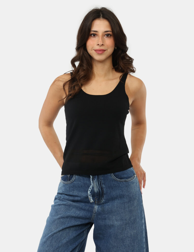 Abbigliamento donna scontato - Top Materica Nero